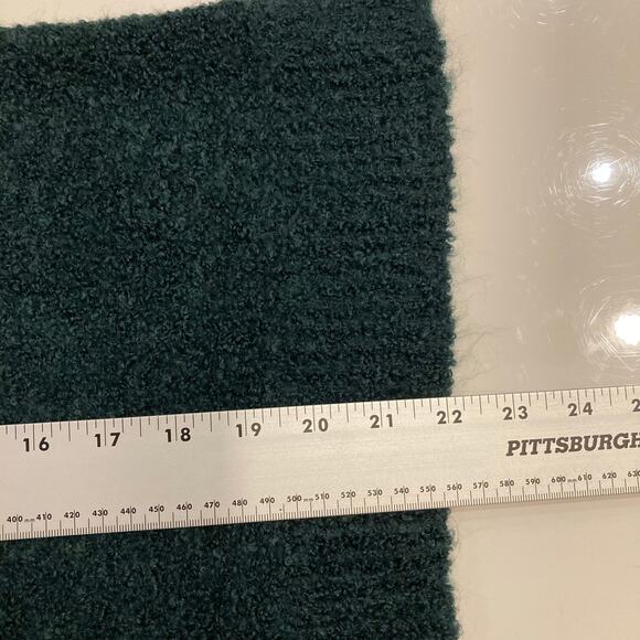 NWT ASOS Sweater 6 Emerald-Green Wool-Blend Oversized Boucle-Knit Long-Sleeve - Picture 9 of 10